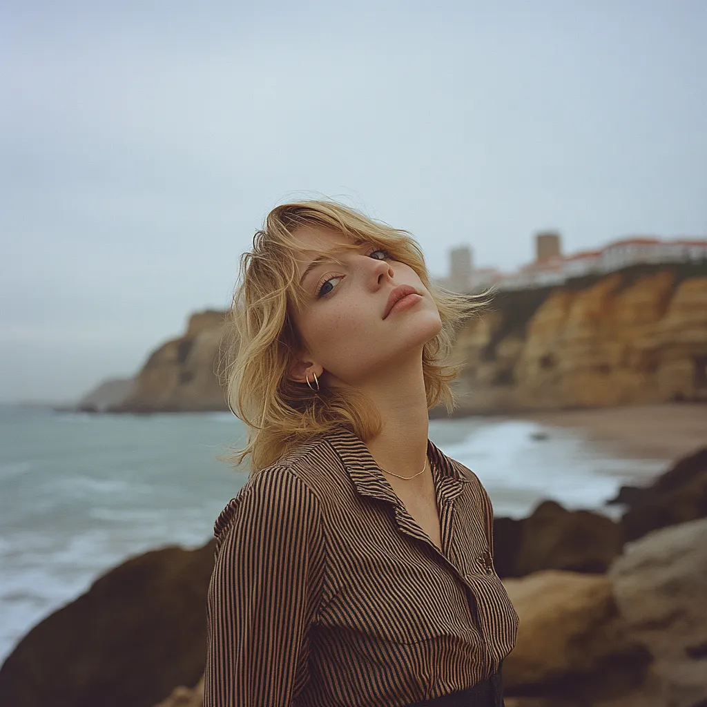 Ragazza bionda al mare